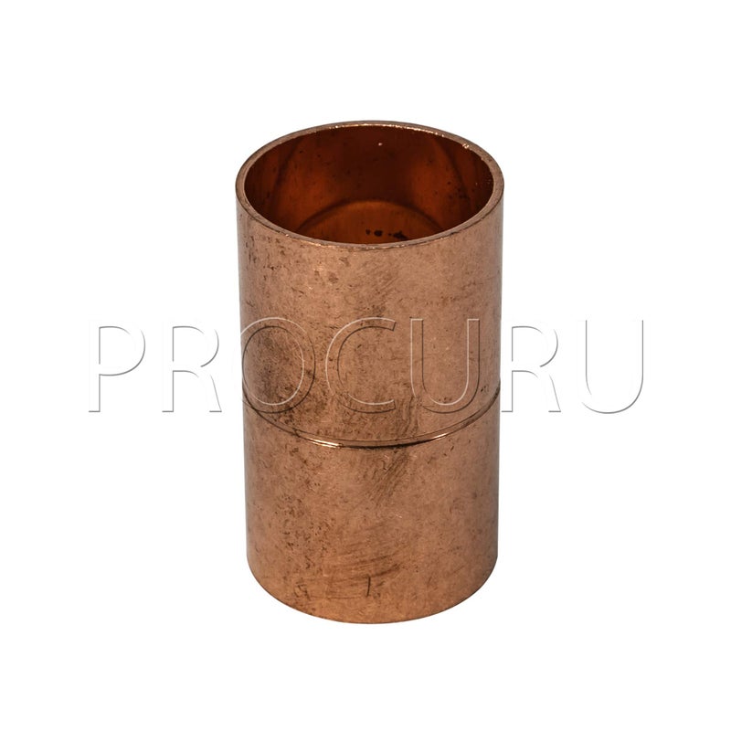 PROCURU [10-Pack] PROCURU (Made in USA) 1/2-Inch Copper Coupling with Stop (Roll or Dimple), C x C Sweat Connection, LF Certified Safe (CWCR0012-10P) - Image 2